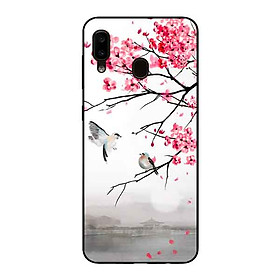 Ốp Lưng in cho Samsung A20 / A30 Mẫu Chim Nền Anh Đàọ - Hàng Chính Hãng