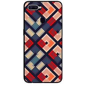 Ốp lưng dành cho Oppo A12 - A5s (A7) mẫu Họa Tiết Vuông Chéo