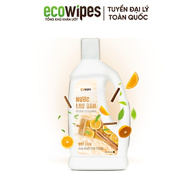 Thùng 4 Chai Nước lau sàn EcoWipes chai 1 Lít Hương tự nhiên thơm mát bảo vệ khỏi côn trùng