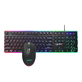 Bộ bàn phím chuột chơi game có đèn nền đầy màu sắc HXSJ V300Y