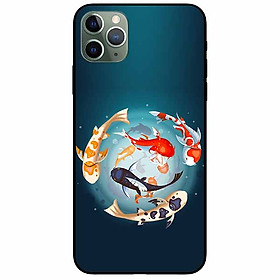 Ốp lưng in cho Iphone 11 Pro Max Mẫu Koi Vây Quanh