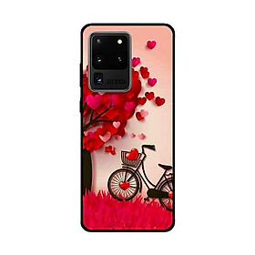 Ốp Lưng Dành Cho Samsung Galaxy S20 Ultra mẫu Nền Trái Tim 2 - Hàng Chính Hãng