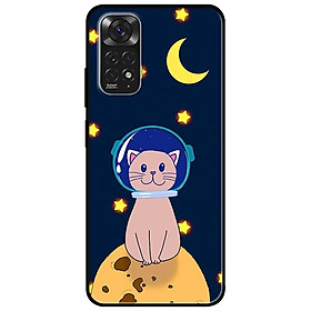 Ốp lưng dành cho Xiaomi Redmi Note 11 4G mẫu Mèo Đội Nón Phi Hành