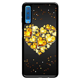 Ốp lưng cho Samsung Galaxy A7 nền tim vàng 2 - Hàng chính hãng