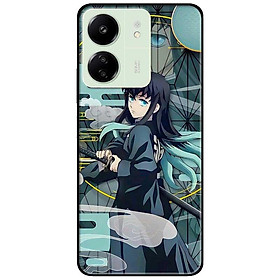 Ốp lưng Redmi 9T - 13C - 13 4G - Redmi Note 13 4G - Note 13 Pro 4G - Note 13 Pro 5G - Anime Cô Gái Tóc Đen Xanh - Hàng Chính Hãng