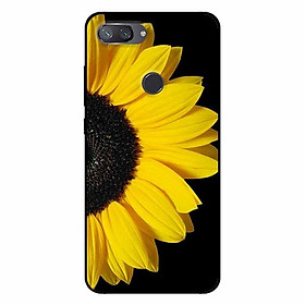 Ốp lưng in cho Xiaomi Mi 8 Lite Hoa Hướng Dương Nền Đen