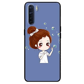 Ốp lưng dành cho Oppo Reno 3 / A91 - Reno 3 Pro - Reno 4 - Reno 4 Pro mẫu Cô Gái Búi Tóc