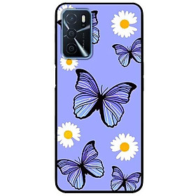 Ốp lưng dành cho Oppo A16 mẫu Bướm Và Hoạ Cúc