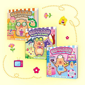 Sách - Tranh Đồ Chơi Bóc Dán Sticker Capybara Cho Bé - Combo 3 Cuốn - Megabook