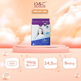 Băng Vệ Sinh Thảo Dược Glamiss Cool ban ngày 24cm Siêu mát lạnh đến không ngờ - Gói 8 miếng