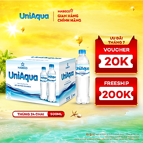 Nước uống đóng chai UniAqua - Thùng 24 chai 500ml