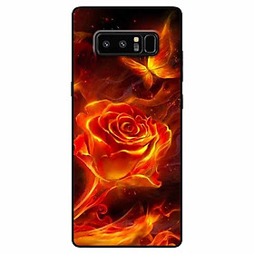 Ốp lưng dành cho Samsung Note 8 mẫu Hoa Hồng Lửa