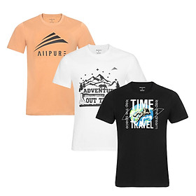[Mega sale 11-11] Combo 3 Áo Nam Cổ Tròn ALLPUR - Thun Cotton - In Lụa Trực Tiếp - Phong Cách Thể Thao