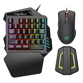 Chuột chơi game công thái học có dây HXSJ A867 RGB V100 35 Bộ chuyển đổi