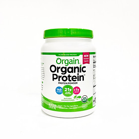 Đạm thực vật hữu cơ không chất làm ngọt - Organic Plant Protein Natural Unsweetened 720gr Orgain