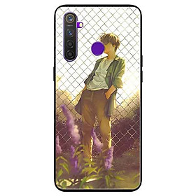 Ốp lưng in cho Realme 5 Pro/ Realme Q Mẫu Bông Nền Hồng