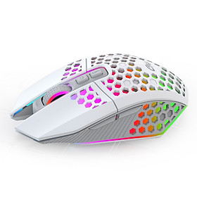 Chuột không dây chơi game X801 thiết kế độc lạ Led RGB đổi màu click chống ồn DPI 1600- DRU - Hàng Chính Hãng