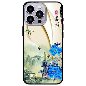 Ốp lưng dành cho Iphone 13 Mini - Iphone 13 - Iphone 13 Pro -  Iphone 13 Pro Max - Hoa Xanh và Bướm