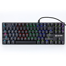 Bàn phím chơi game cơ học có dây USB Kết hợp Ánh sáng Xanh Công tắc 87 Phím cho Văn phòng game thủ Thể thao điện tử Magic-Refiner 1506