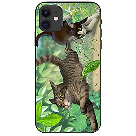 Ốp lưng in cho Iphone 11 Mẫu Bắt Mèo