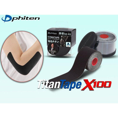Băng dán cơ giảm đau X100 Phiten titanium tape x100 stretched PU752029