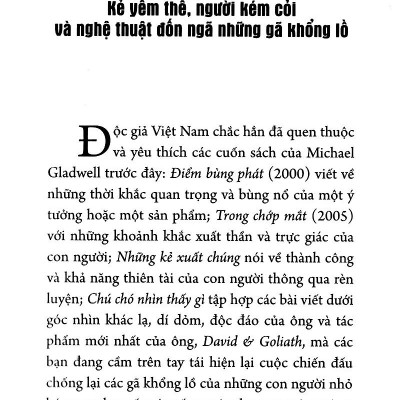 Sách - David Và Goliath - Cuộc Đối Đầu Kinh Điển Và Nghệ Thuật Chiến Thắng Những Gã Khổng Lồ (Tái Bản 2024)