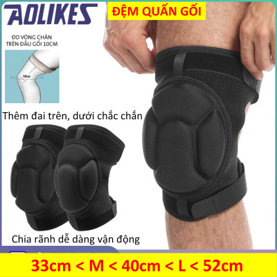 Đai miếng đệm bảo vệ đầu gối AOLIKES A-0212 đàn hồi Rubber cushion anti-collision knee pad