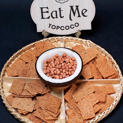 Bánh dừa nướng topcoco vị đậu phộng 170g