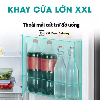 Tủ Lạnh Hisense Inverter 205 lít RT256N4EBN Tiết Kiệm Điện, Diệt Khuẩn Khử Mùi, Bảo Hành Chính Hãng 3 Năm - Hàng Chính Hãng