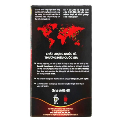 Cà Phê Hòa Tan G7 2in1 Trung Nguyên – Hộp 15 Gói – Cà Phê Đen Đá Pha Nhanh, Gu Đậm