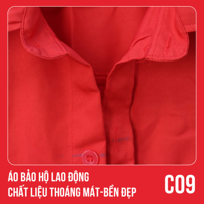 Áo bảo hộ lao động, chất liệu thoáng mát, bền đẹp - Mã C09