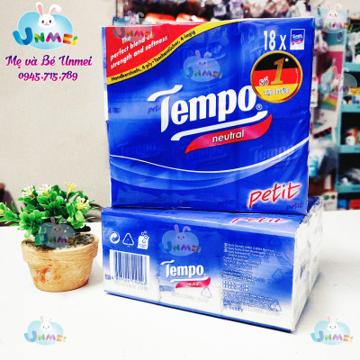 Khăn Giấy Bỏ Túi Petit Neutral Tempo (Lốc 18)