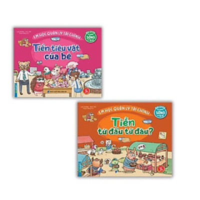 Sách - Em Học Quản Lý Tài Chính - Tiền Tiêu Vặt Của Bé + Tiền Từ Đẩu Từ Đâu - Combo 2 Cuốn - Minh Thắng