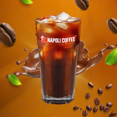 Combo 3 hộp lớn Cà phê đen đá hòa tan 2in1 Napoli Coffee bổ sung Nấm linh chi và Đông trùng hạ thảo hộp 15 gói x 16g