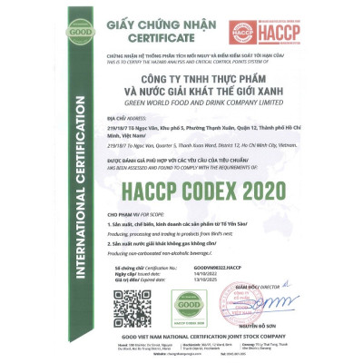 Hộp yến chưng Saffron Healwa (150ml x 6 lọ x 1 hộp) giúp da trở nên hồng hào mịn màng đầy sức sống ngăn ngừa lão hóa da