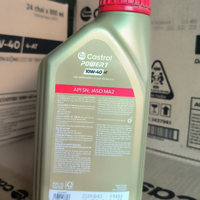 Dầu nhớt xe số Castrol Power 1 4T 10W-40, 800ml