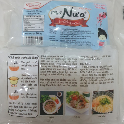 Combo 8 Gói Phở Nưa Vị Nguyên Das Keto 240g