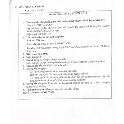 Bột củ dền Déli