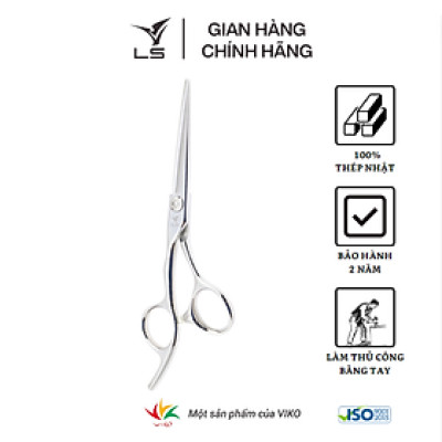 Kéo cắt tóc LS lưỡi thẳng quai offset vênh đỡ ngón cố định CB13L/5.5