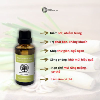 Combo Tinh Dầu Bảo Vệ Sức Khỏe Nano Cinnamon - Quế, Bạc Hà, Sả, 30ml