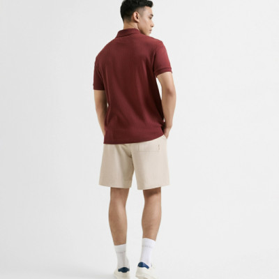 Quần Short Nam ROUTINE lưng thun Rút Dây Trơn Có Túi Sau Form Relax - RT 10F24PSH017 | ROUTINE CÀ MAU