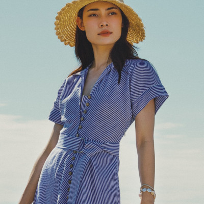 Đầm Maxi Linen Tuyền DRE173 thời trang thiết kế Hity