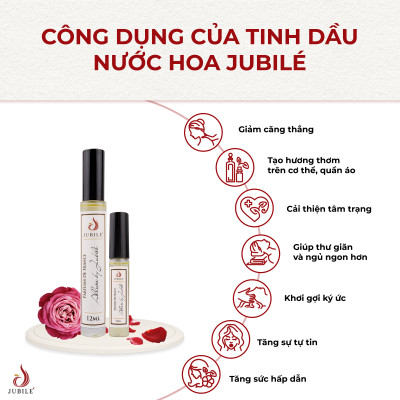 Combo 3 Chai Tinh Dầu Nước Hoa Pháp Jubilé 12ml Lăn, Nước Hoa Pháp cao cấp Thơm Lâu