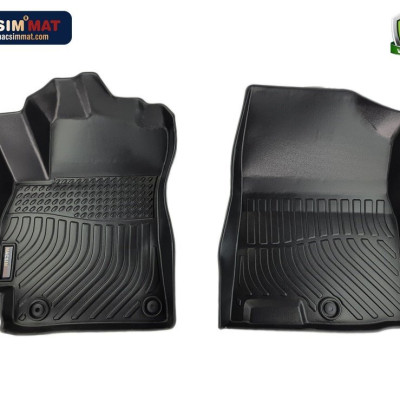 Thảm lót sàn xe ô tô Hyundai Elantra 2017- 2022 sd Nhãn hiệu Macsim chất liệu nhựa TPE cao cấp màu đen