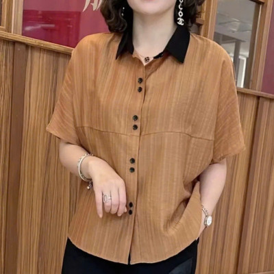 Áo sơ mi nữ tay ngắn, áo kiểu nữ, chất liệu vải mềm mát, form trẻ trung, năng động, phong cách Hàn Quốc, NeSa Shop SMT04