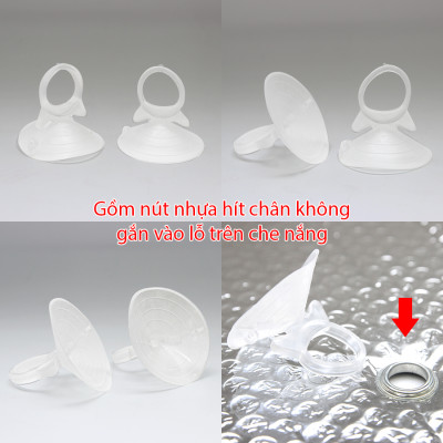 Combo 2 Tấm Che Nắng Ô Tô Xốp Cách Nhiệt Tròn Lớn Màu Lá Phủ Bạc CIND CD-C043 (44x52cm) - Nhập Khẩu Chính Hãng