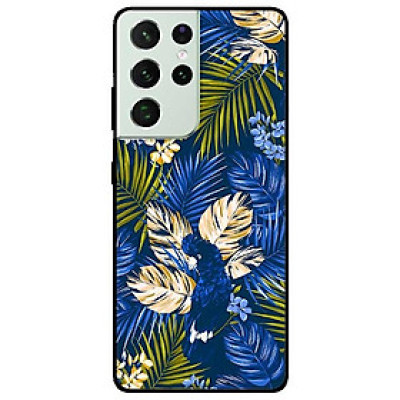 Ốp lưng dành cho Samsung Galaxy S21 Ultra mẫu Họa Tiết Hoa Xanh Dương