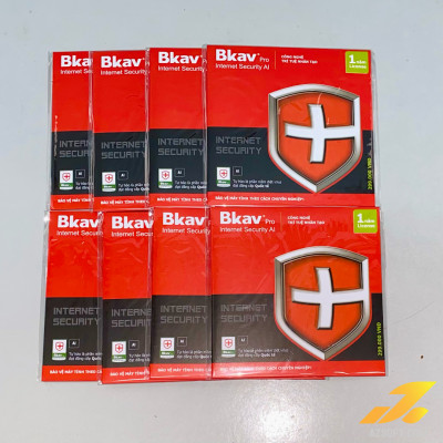 Phần mềm diệt virus BKAV Pro AI - Bộ 3 thẻ: sử dụng cho 3 PCs/1 năm - Hàng chính hãng