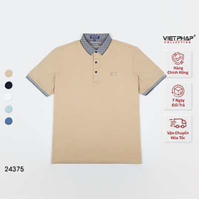 Áo Polo Nam VIỆT PHÁP Form Luxury - Thun Cotton Lụa , lịch lãm, sang trọng 24375