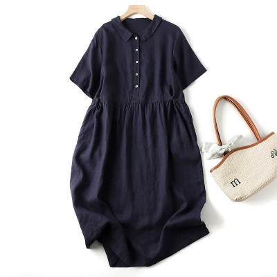 Đầm nữ suông chất linen mềm mát , có dây rút eo kèm túi 2 bên hông dễ mặc , phù hợp với mọi dáng Da215